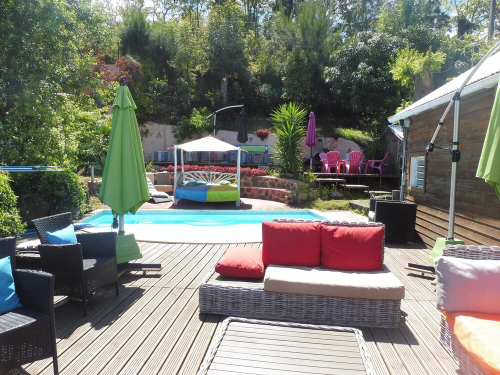 Bungalow with One Bedroom in Saint-Leu, with Wonderful Sea View, Shared Pool, Enclosed Garden - 7 Km From the Beach
