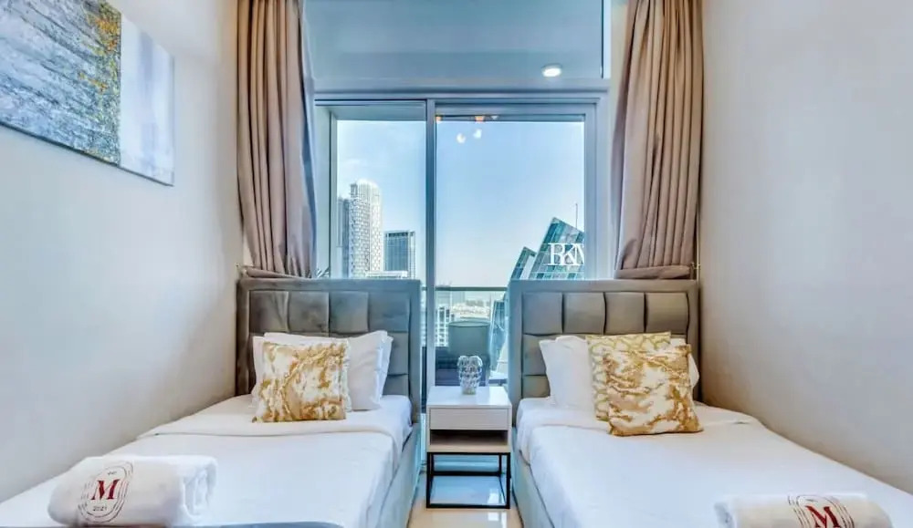 Waterfront 2BR w Canal View Near Burj Khalifa