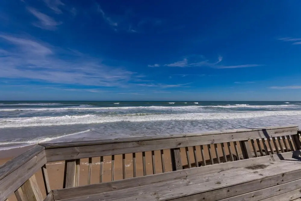 Large Beachfront Deck on Car Free Beach - 5747 S Atlantic