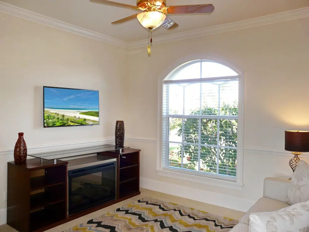Pet-friendly waterfront home with heated pool and spa