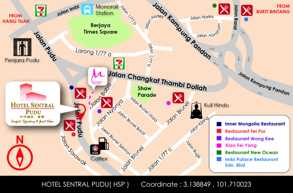 Hotel Sentral Pudu @ City Centre / Bukit Bintang