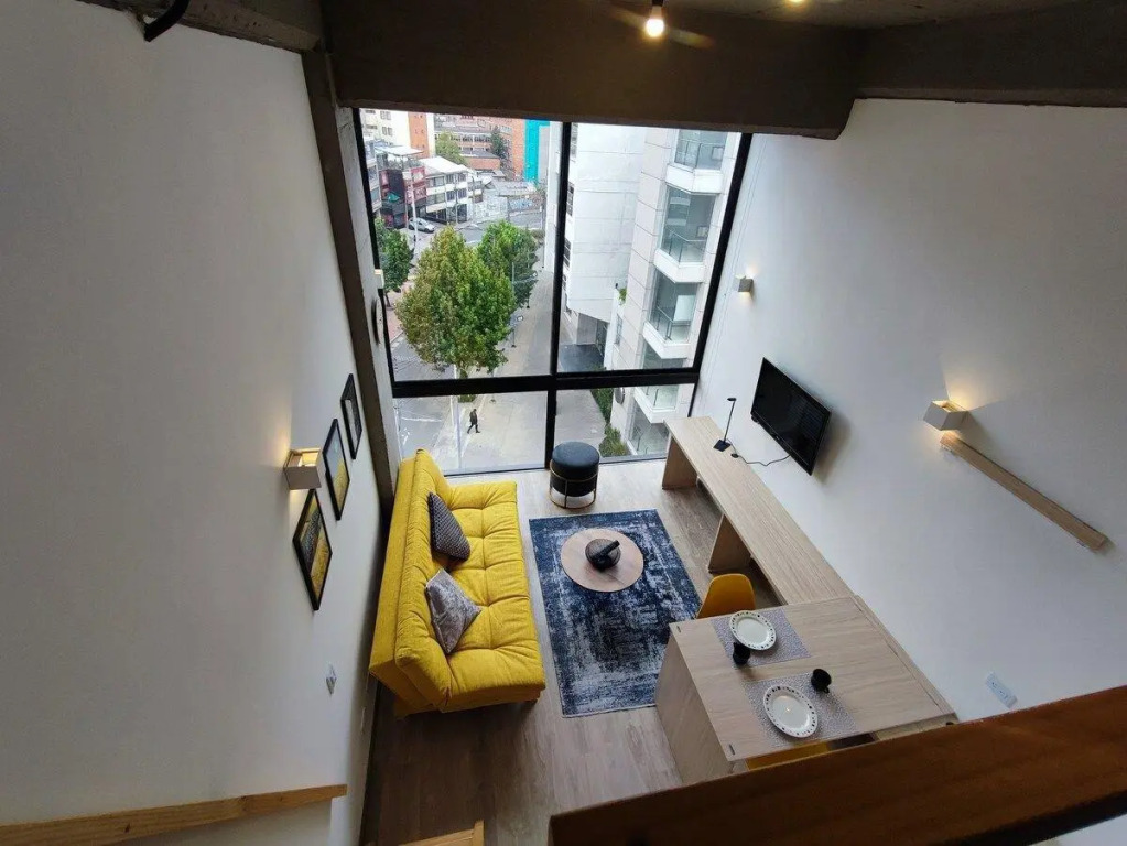 Loft moderno con vista a los cerros en Chapinero