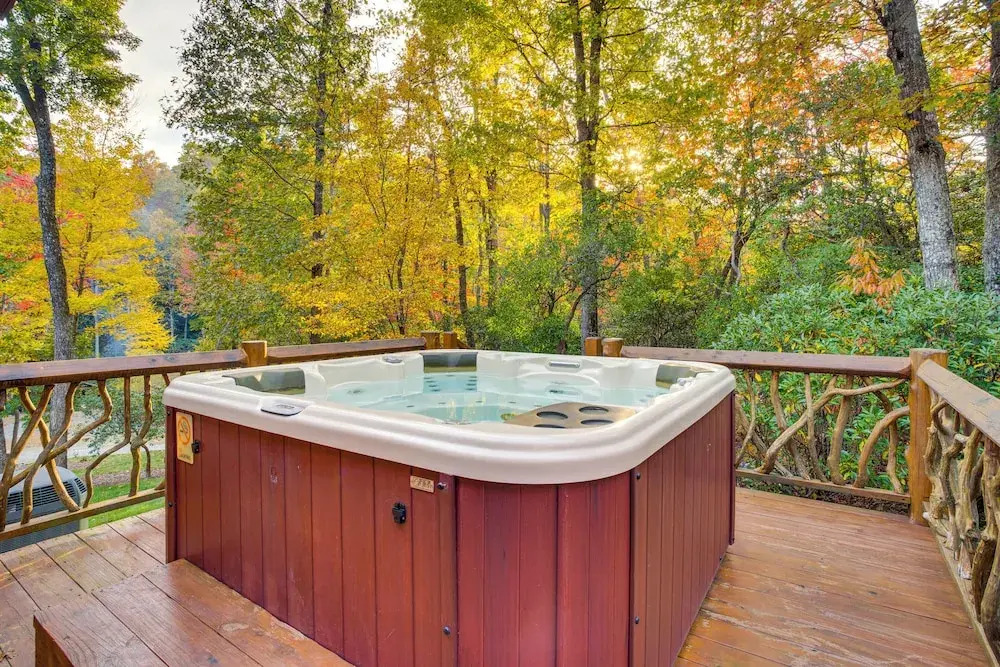 Romantic Penrose Cabin w/ Pond, Trails & Hot Tub