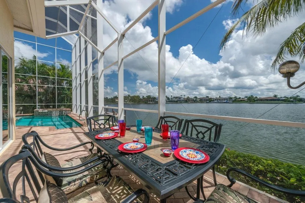 Waterfront home with pool, spa and 2nd floor balcony