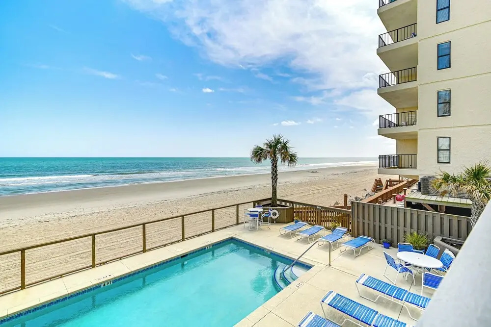 Oceanfront South Carolina Retreat - Pool & Balcony