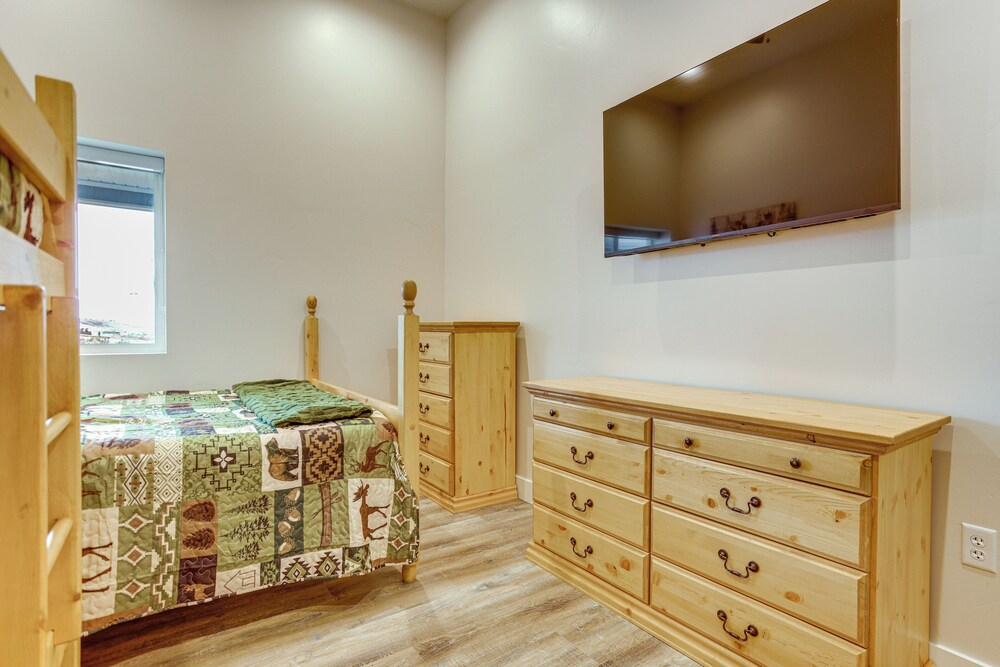Hot Tub & Rec Room at Massive Bear Lake Home!