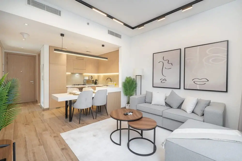 Free housekeeping visits during your stay - StayShort - Stylish, Minimalist 2-Bedroom in Jumeirah Village Circle