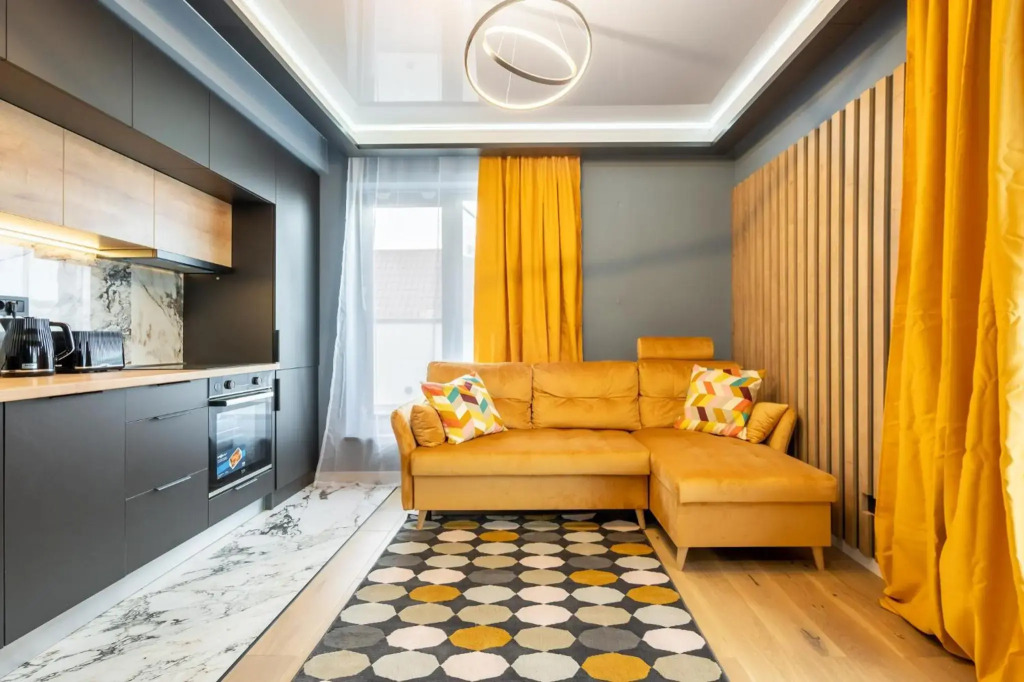 Sunflower- Designer 2R apartment near Piata Unirii with circular terrace