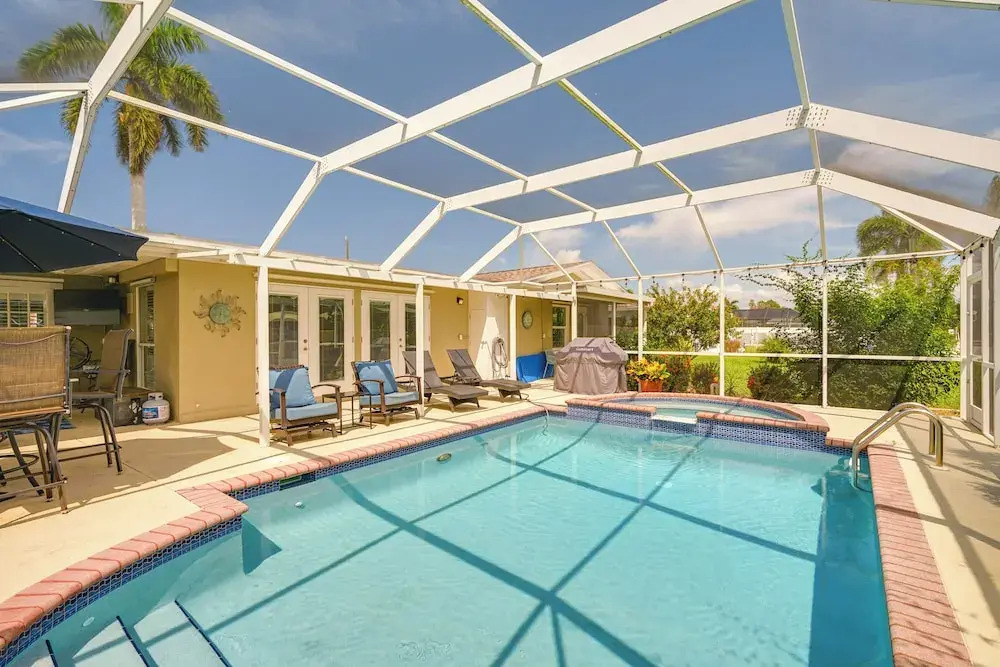 Canal-front Home w/ Boat Lift in Cape Coral!