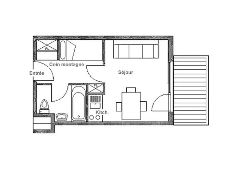 Appartement Les Menuires, 1 pièce, 3 personnes - FR-1-344-247