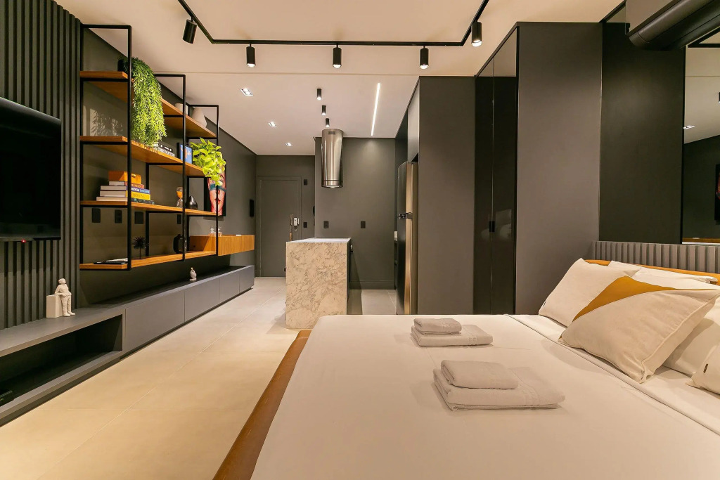 Studio Moderno Com Piscina No Rooftop #corg01