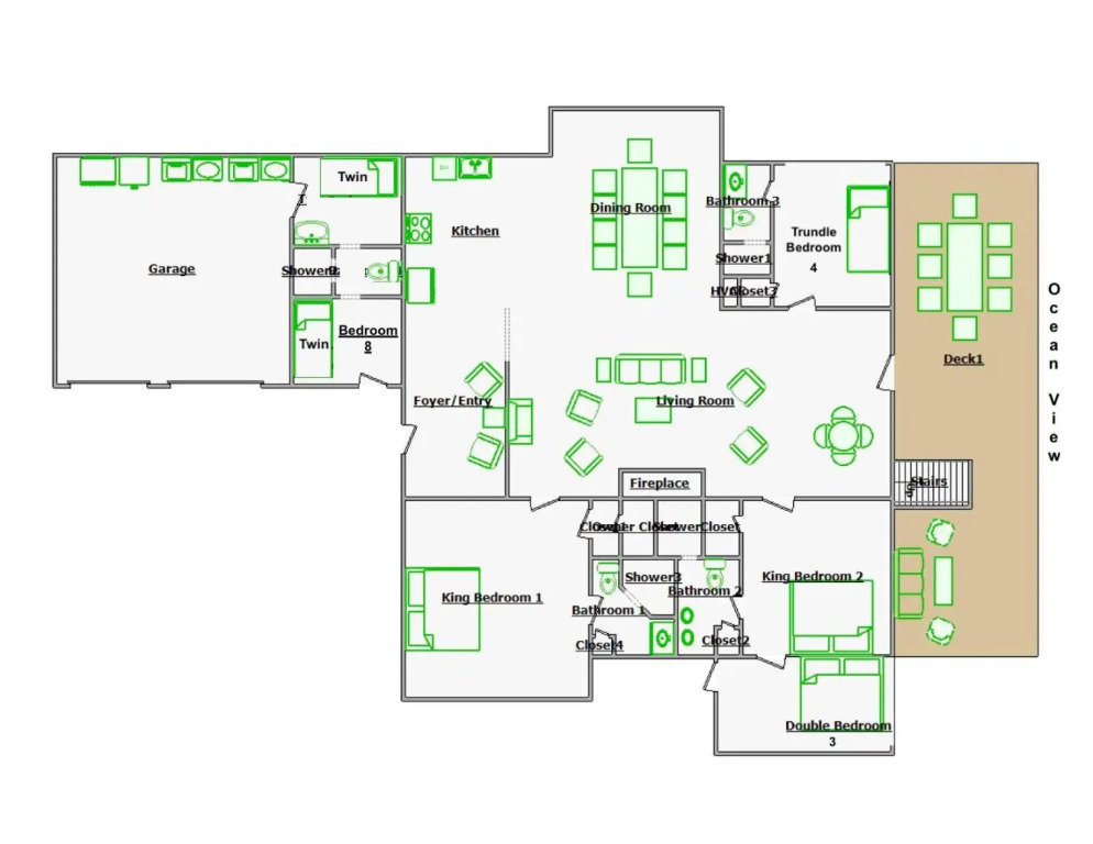-Under The Sea (8 Bdrm / 7 Bath, Sleeps 22)