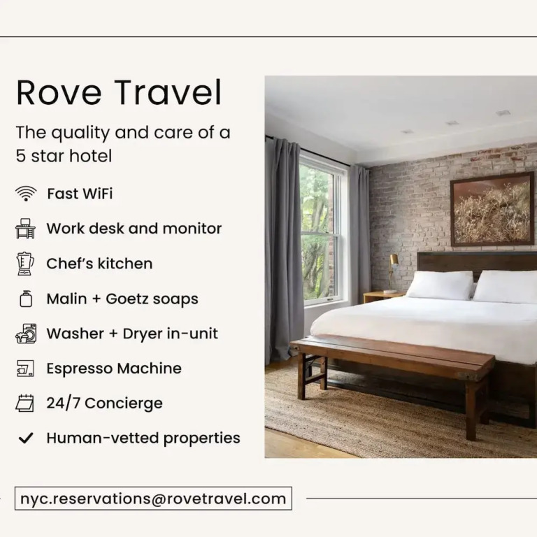 Riverbank I by Rove Travel 1BR UWS Townhome