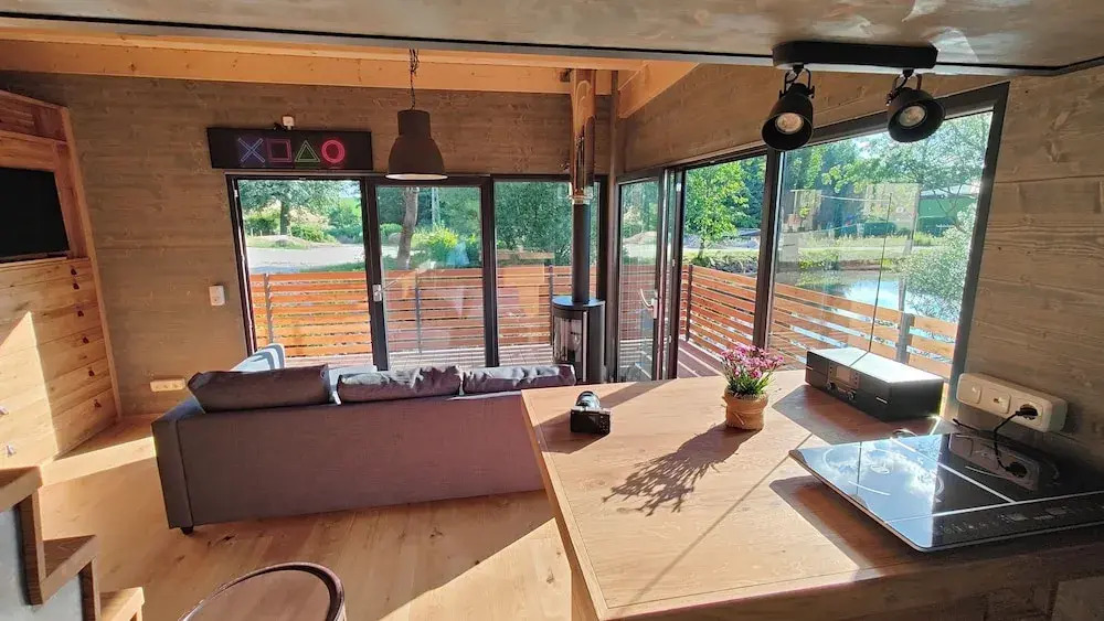 TinyHousebeiDresden spektakuläres winziges Häuschen auf Stelzen im Pferdeteich, Kaminofen, umlaufende Terrasse - Nähe Sächsische Schweiz