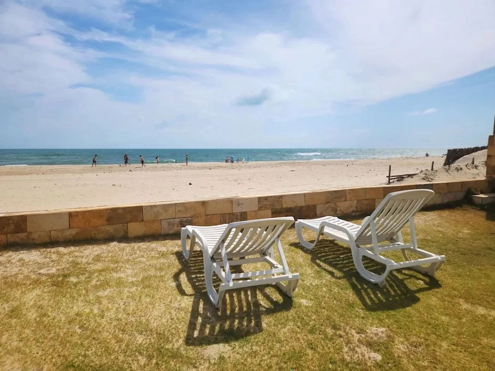 Casa P na Areia com Piscina e Ar em Morro Branco