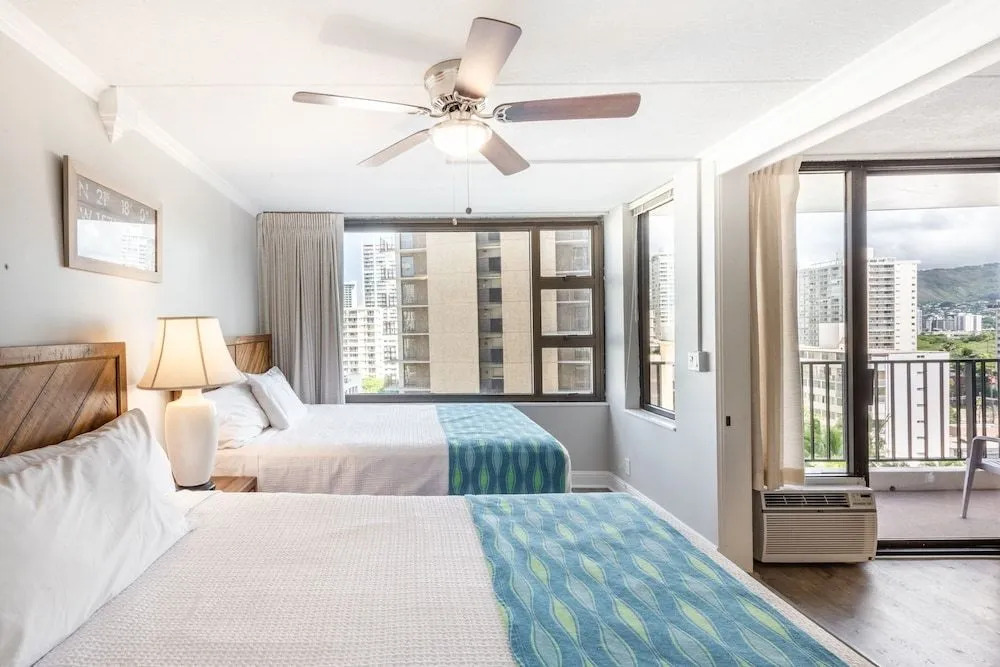 Breezy 12th Floor Waikiki Condo with FREE Parking