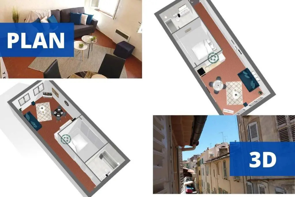 Le Jos - 2min palais-100m mer-Verrière Cote d'Azur
