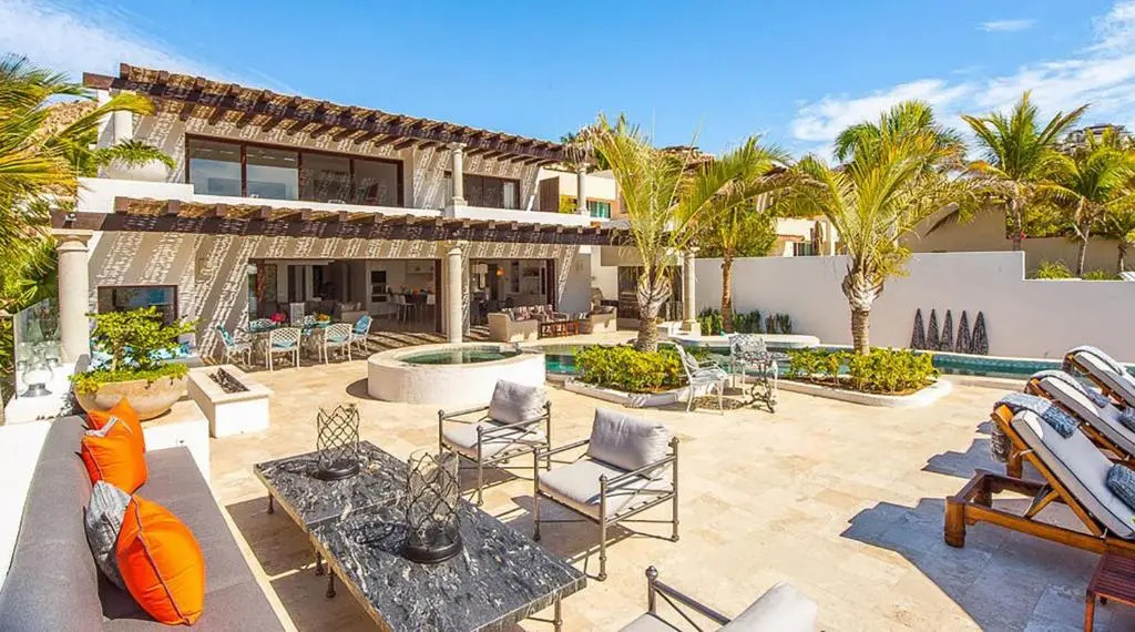 Spectacular 3-Story Beachfront Villa with a Huge Pool Patio