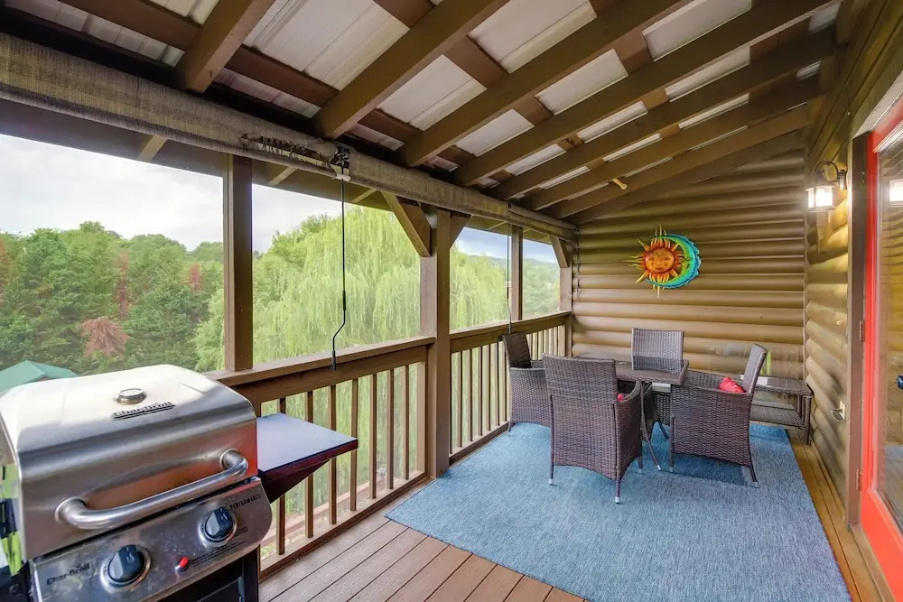 Views, Fire Pit + Game Room: Smoky Mountain Cabin