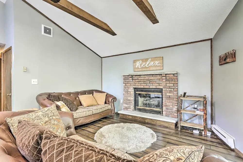 Walk to Lake & Beach: Pocono Cabin w/ Fire Pit
