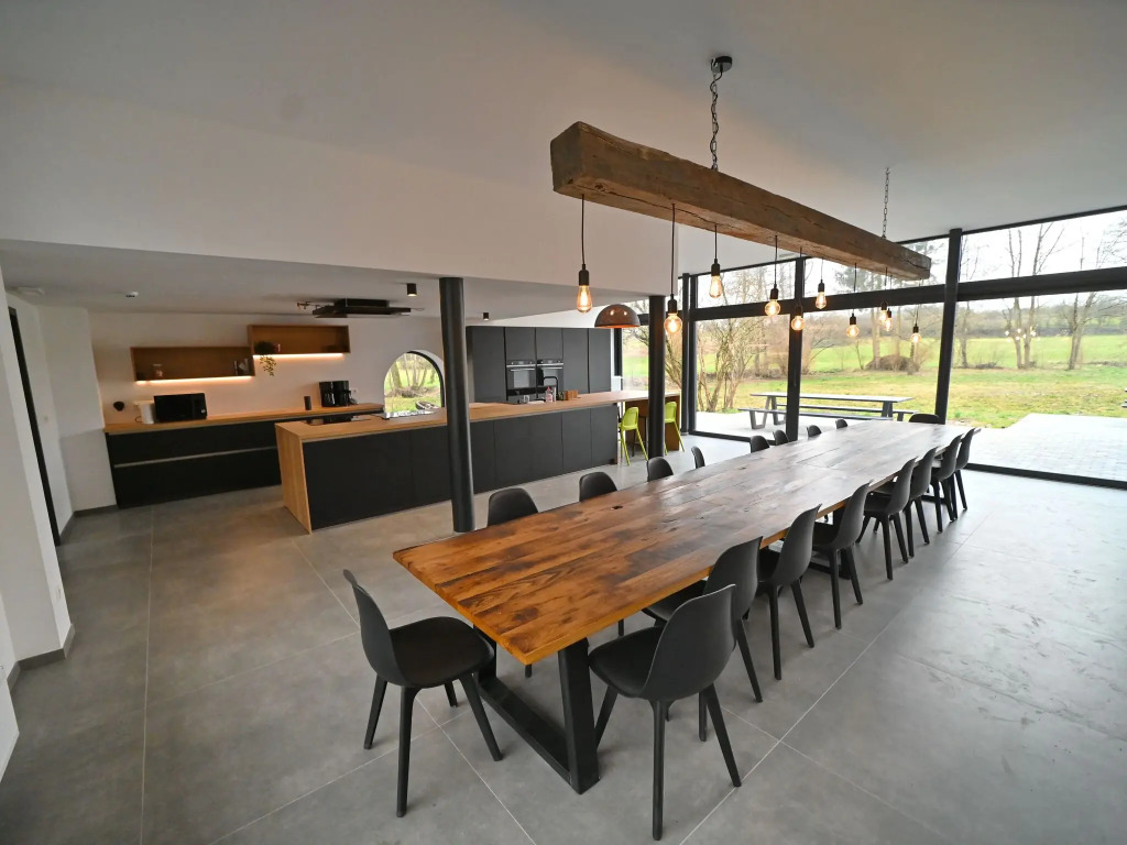 Water mill in Baillonville with swimming pool and sauna