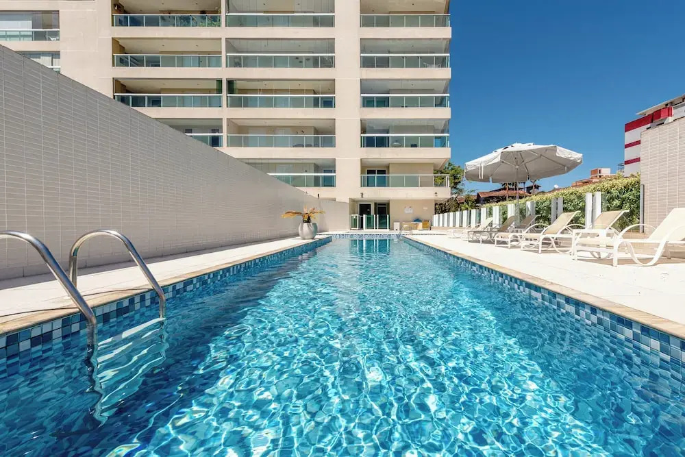 200m da praia c piscina e churrasqueira