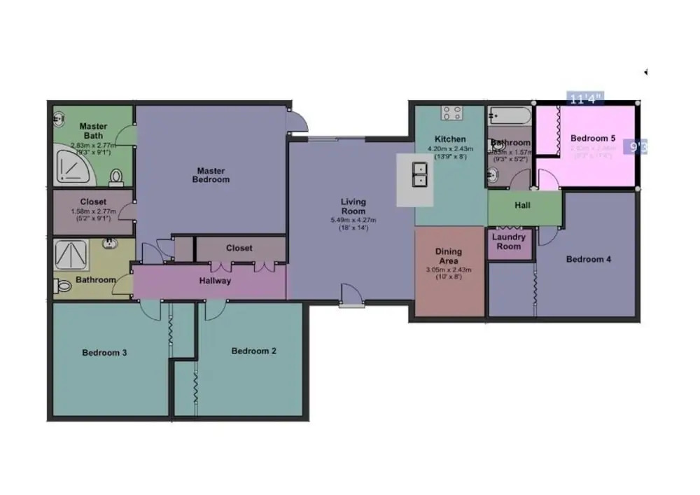 Seagrass Retreat 5 Bedrooms 3 Bathrooms Home