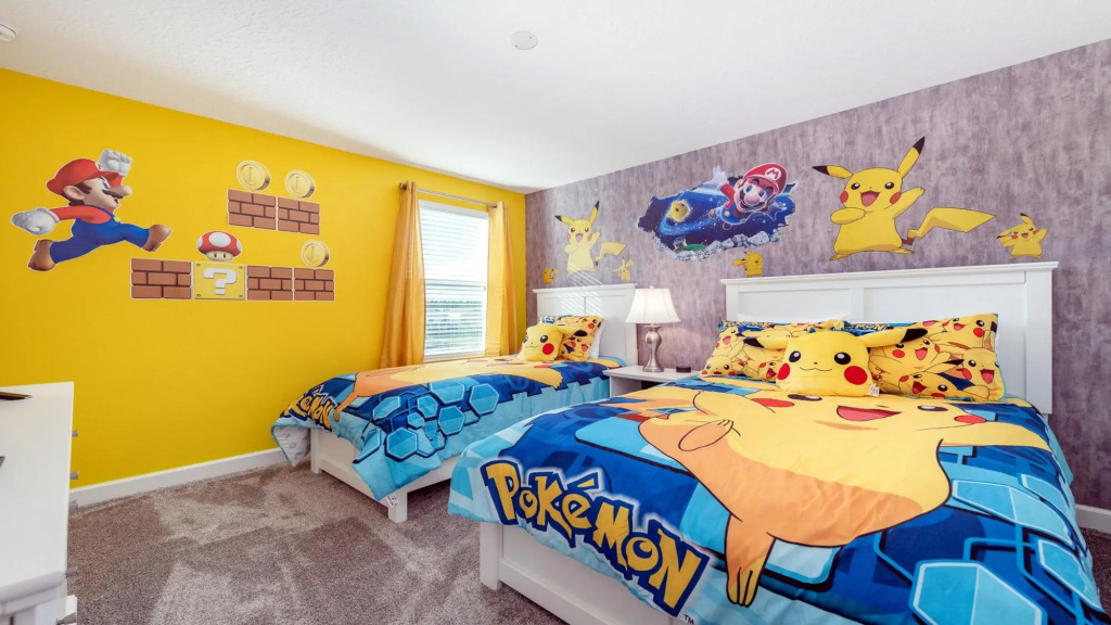 Modern 9BR Family Villa Close Disney w Pool SPA