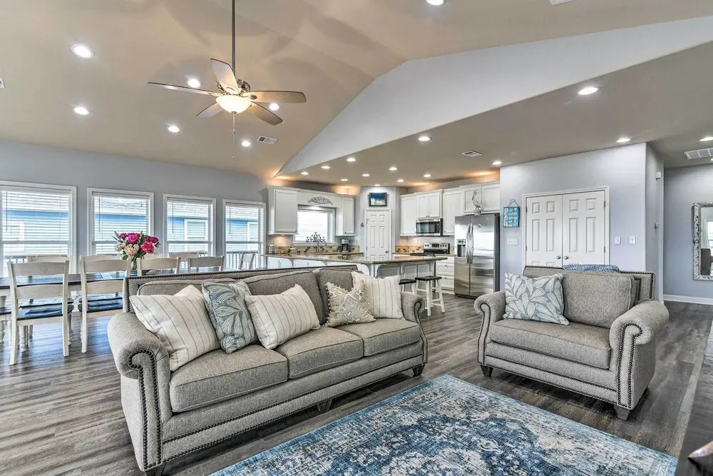 Group Getaway w/ Deck, Steps to Crystal Beach!