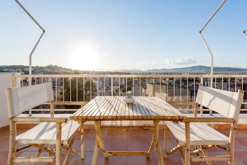Explore Nightlife Near an Apartment With an Acropolis View