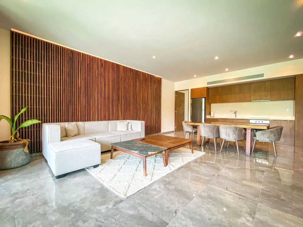 Spacious 2 Bedroom Apartment 10 min From Tulum Ruins Yoga Corner Gym Spa Access Free Shuttle to the Beach Club