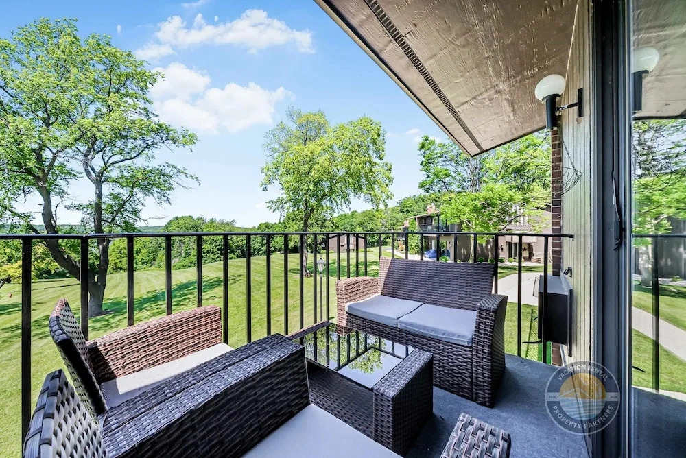Modern Lake Geneva Condo With Pool and Patio