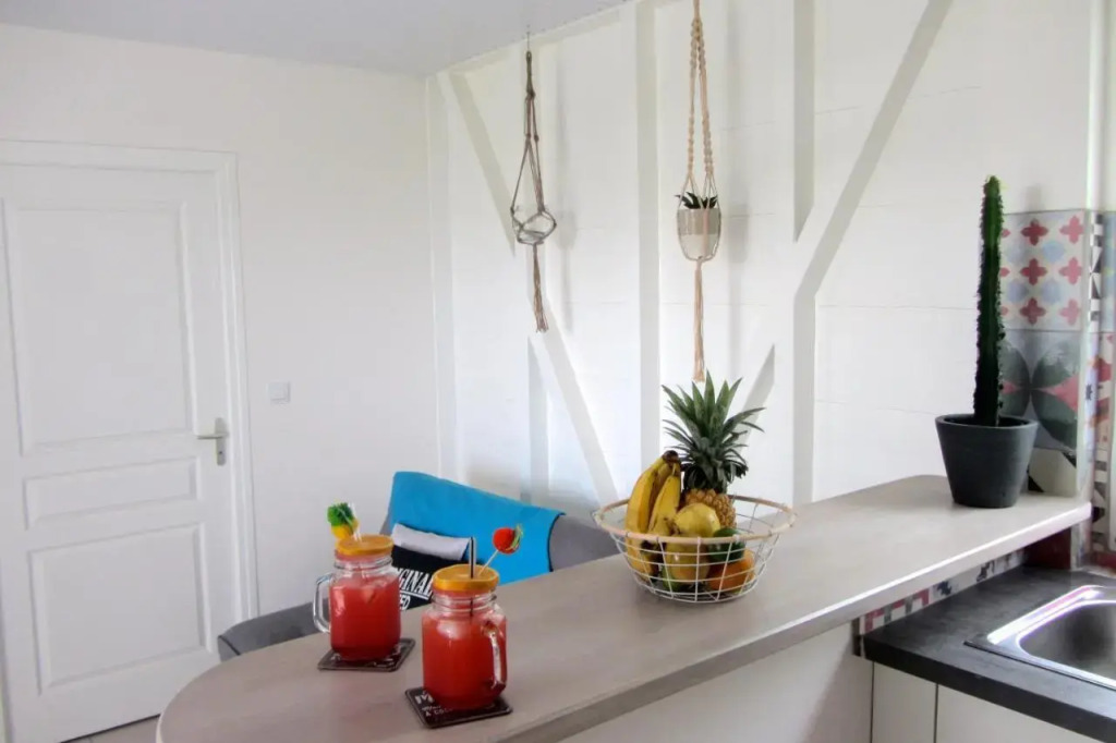 Or bleu-Bungalow volcan Soufriere-Vue sur mer