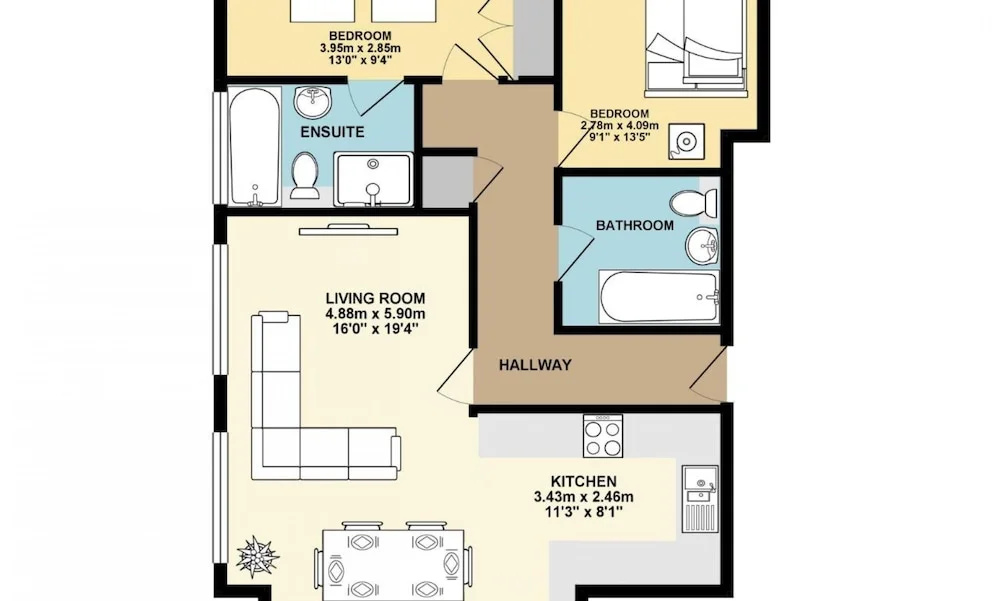 Seaview Heights - two Bedroom two Bathroom Loft Style Apartment Direct Distant sea Views - Fast Wifi