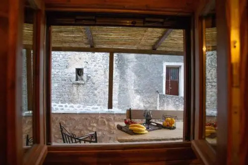 Dandy Villas Mani - Old Tower House - Fireplace - Pool