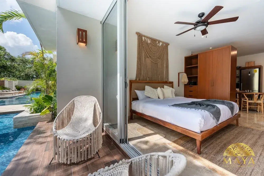 NHOA 107A Lux 2BR Condo Pool access in Aldea Zama