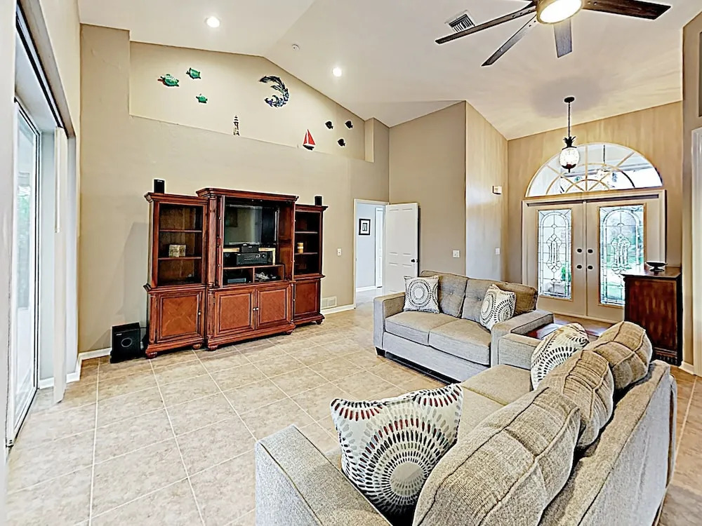 New Listing! Canal-side W/ Pool & Boat Dock 3 Bedroom Home