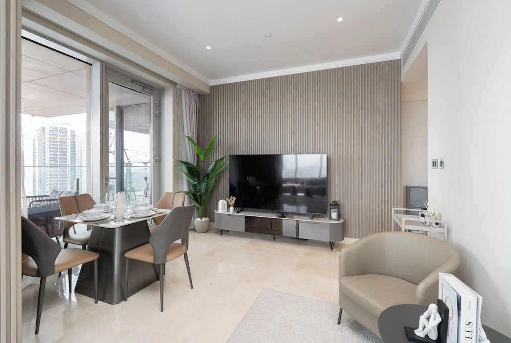 Balcony with City View 2 Bedroom - JLT Dubai Close to Metro & Marina by Heaven Crest Vacation Homes