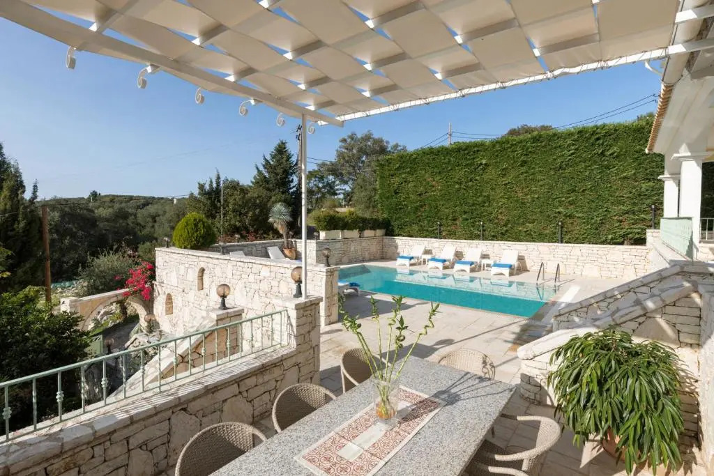 Kassiopi View Villas-Corfu-Villa Christos-4 bedrooms-big private pool-sea view-prime location