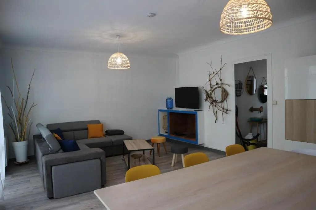 100m plage Appt 3ch 6pers avec fibre patio barbecue