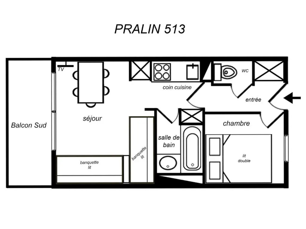 Appartement Méribel, 2 pièces, 4 personnes - FR-1-182-99