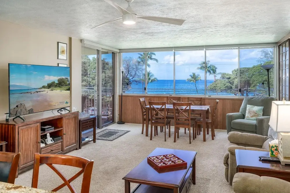 Haleakala Shores A-302 - Stunning Ocean Views, Beautiful Renovation, Wi-fi, & AC