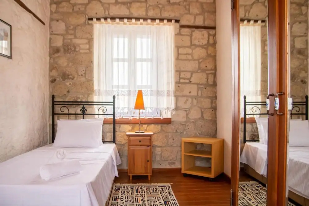 Stonehouse with Backyard and Fireplace in Alacati