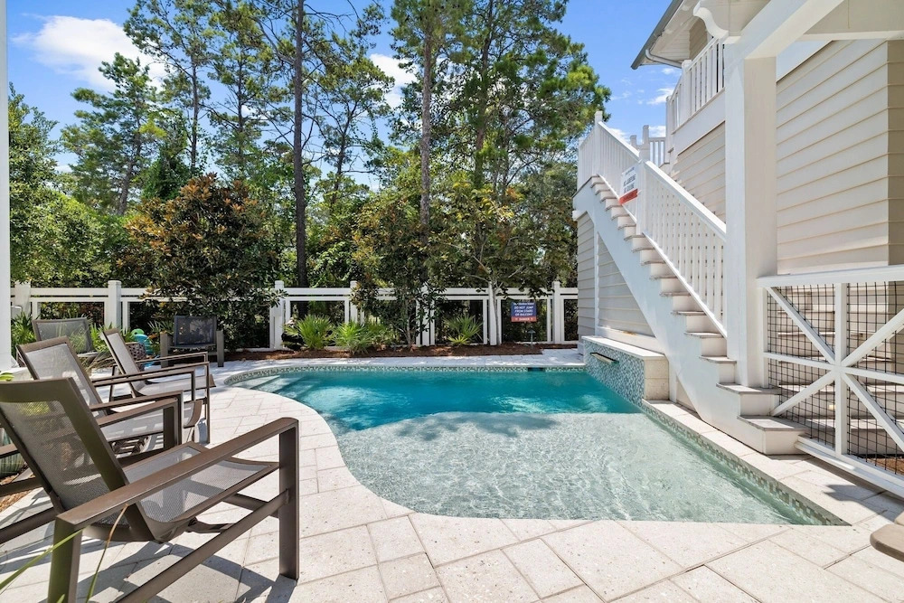 "Stress Free" Golf Cart Pool Exquisite, 6 bedroom, new construction home WaterColor 6 Home by RedAwning