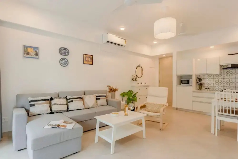 1BR Apt in Candolim With Pool 5 Mins From Beach