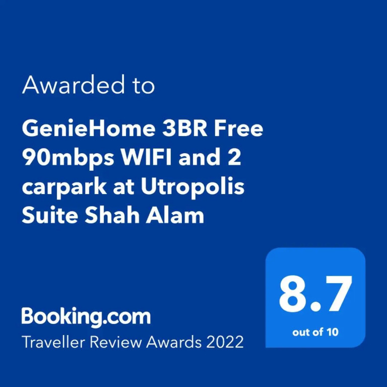 NORDIC Geniehome2BR1studio Free 90mbps WIFI and Carpark at Utropolis Suite Shah Alam