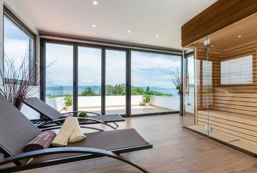 Luxurious Villa Laurea near Labin with Pool, Sauna & Sea View