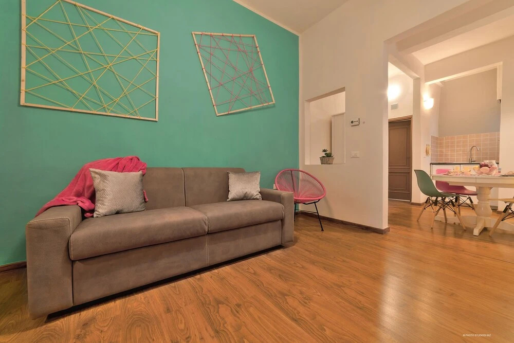 happy apartment in lively area