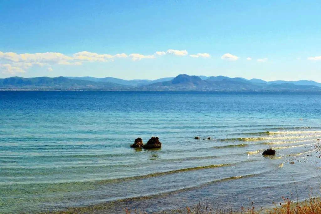 Luxury Beach house viewing at the Corinthian Gulf