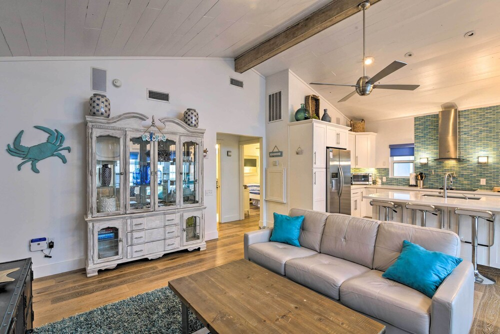 Updated Beach House w/ Private Beach + Hot Tub!